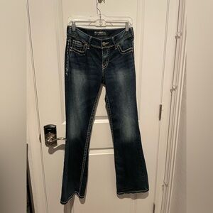 Silver Jeans Dark Blue Flare Leg Denim